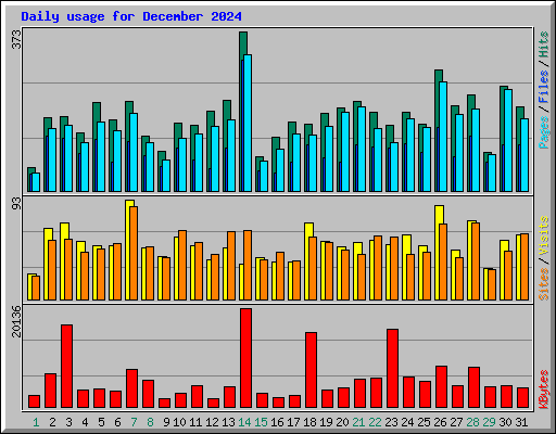Daily usage for December 2024
