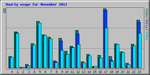 Hourly usage for November 2011