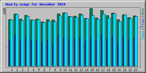 Hourly usage for December 2019