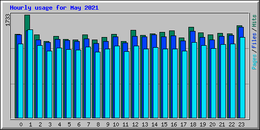 Hourly usage for May 2021