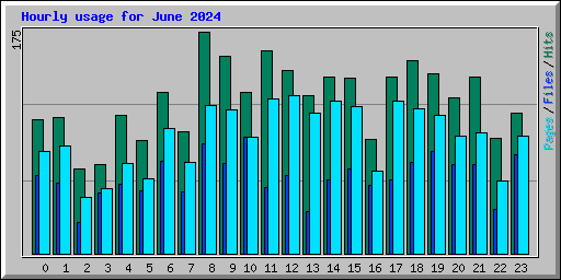Hourly usage for June 2024