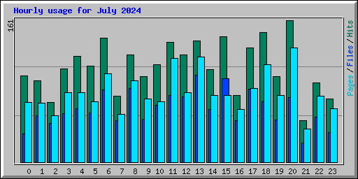 Hourly usage for July 2024