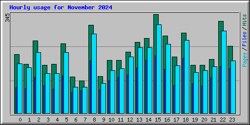 Hourly usage for November 2024