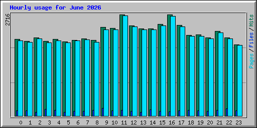 Hourly usage for June 2026
