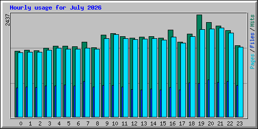 Hourly usage for July 2026